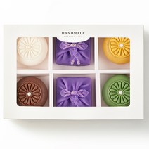 (황즈시크릿) 명절복비누 6구 선물세트/보라+꽃잎/어린이집 유치원 답례품 설 추석, 쇼핑백선택(세트할인), 1개