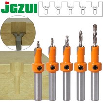 소형 탁상 밀링머신 서프파이프 선반가공 탁상바이스 밀링기 8mm shank hss woodworking 카운터 싱크 라우터 비트 세트 나사 추출기 remon for wood, 5개 3.2mm