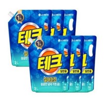 [내일도착] 테크 실내건조 세탁세제 리필 2LX6개, 테크 일반용