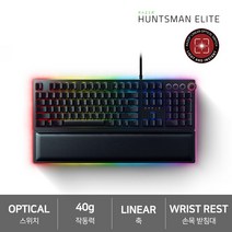 레이저 Huntsman Elite 리니어 한글 각인 유선 키보드, RZ03-0187, 혼합색상, 일반형