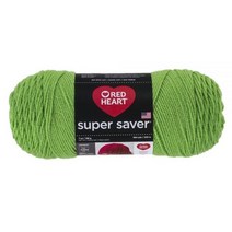 Red Heart 슈퍼 세이버 얀 뜨개질 실 솔리드 - 차콜, Spring Green