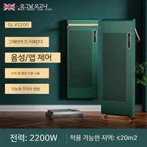 가정용 컨벡터 전기 히터 전기컨벡터 컨벡션 컨벡터히터 컨벡션히터 벽걸이형 라디에이터 난방기, 2200 와트 그린 (적용 면적  20 평방 미터)