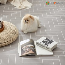 휴팡 15T PVC롤매트 셀프시공 강아지매트 미끄럼방지 슬개골보호 애견매트 110cm * 0.5m, 헤링본그레이