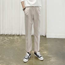 아도르클래식 시티 핀턱 세미 와이드 9부 밴딩 슬랙스