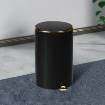 이태리인테리 페달쓰레기통 페달 인테리어 휴지통, 8L, 블랙