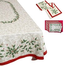 홀리데이 테이블보 식탁보 3종 Tablecloth 크리스마스 잎 미국식 패브릭 티 테이블보, 36x264 테이블기, HOLIDAY