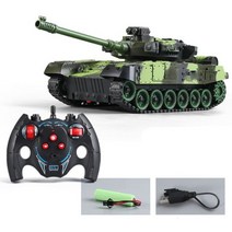 전기 RC 탱크 전투 24G 무선 제어 자동차 탱크의 세계 회전 포탑 시뮬레이션 사운드 장난감 소년 어린이 선물, A