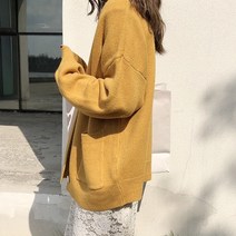 [최저가]여성 브이넥 심플한 베이직 기본 가디건 코디 3color