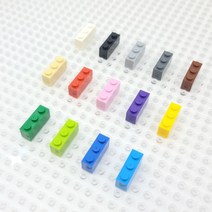 요고요 레고 호환 부품 커스텀 벌크 브릭 블럭 타일 플레이트 100G 소포장 패키지, [브릭 1 x 3] 진회색 100G