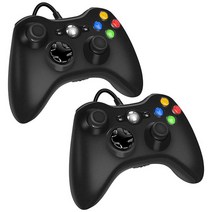 다있음 게임패드모음 1/2pcs 유선 게임 컨트롤러 Xbox 360 Gamepad 조이패드 이중 진동 Windows 10 8.1 7 P, 02 2pcs, 한개옵션1