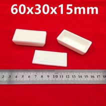 알루미나 커런덤 도가니뚜껑 포함 직사각형 커런덤 도가니Al2O3 세라믹 도가니분석 연구 도가니, 60x30x15mm Trapezoid