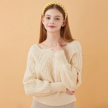 [22 신상] 스퀘어넥 케이블 풀오버 (TFUCY2953)