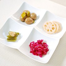 사각나눔접시, 사각나눔접시20cm, 1개