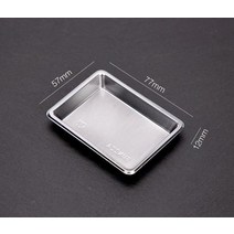 입문용 일회용 초밥 간장 접시 직사각형 샐러드 소금 조미료 용기 레스토랑 테이크아웃 패키지 도매 SN593, 한개옵션1, 02 Silver