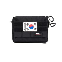 편한가방 허리벨트에 착용 보조 파우치 연결형 단체엠티, 블랙