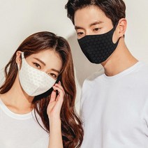 반영구스포츠마스크 기능성 편안함 예쁘기까지 빨아쓰는 3D 입체 항균 마스크 (M) 블랙