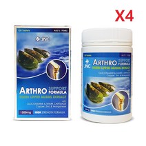 JNC 아쓰로 플러스 초록입홍합 1500mg 120정 4팩 글루코사민 상어연골 JNC Arthro Green Lipped Mussel, 4개