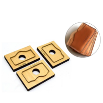 아크릴 목재 금형 카드지갑DIY 가죽공예 목형 철형, 나무 기초를 가진 국산 강철 칼, 1개