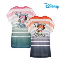 디즈니골프 여성 스트라이프 미니마우스 티셔츠 DJ2LTS046