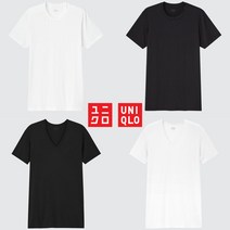 일본 UNIQLO 유니클로 히트텍 멘즈 남자 히트텍 크루넥 브이넥 반팔