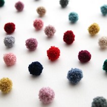 P450 미니 뽀글이 폼폼 2개