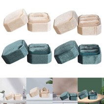 서랍장 아일랜드 유리쇼케이스 미닫이수납장 우드쇼케이스 octagonal corduroy ring box holder 보석 주최자 목걸이 귀걸이 보석 보관 무기명 여자 제안, stylec-그린 펜던트