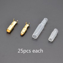 와이어커넥터 단말기 자동차 자동 오토바이 알 터미널 4mm 암수 와이어 크림프 커넥터 절연 외장이 있는 100 개 25 세트, 01 25sets 100pcs