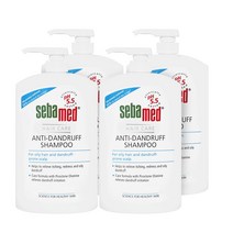 세바메드 안티댄드러프 샴푸 1000ml 헤어샴푸 두피 대용량 향좋은 샴푸, 4개