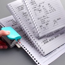 A4 A5 B4 컬러 멀티 다용도 스프링 구멍 만들기 펀치 노트 만들기 펀칭 기 계, 화이트 펀칭