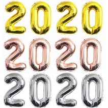 알리미스토리 초대형 2020 파티 새해 신년 송년회 은박 풍선, 1세트, 03_2020(로즈골드)