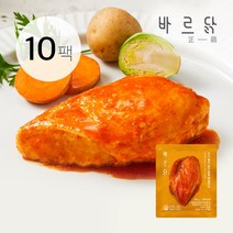 바르닭 소스품은 닭가슴살 리얼커리, 10팩, 100g