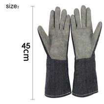 소방장갑 방화장갑 400 ℃ 고온 저항 방지 장갑 베이킹 산업 단열 난연성 보호, 02 45cm 1 pair Gloves
