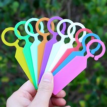 수목 라벨 10P 식물 표찰 텃밭 푯말 화분 이름표 화단 팻말 걸이 목재 명패 나무 네임택, 그린