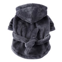 강아지 샤워가운 고양이 애완동물 애완 동물 강아지 목욕 가운 잠옷 5 색 부드러운 Mascotas 건조 수건 옷, [04] XL, 04 grey_04 XL
