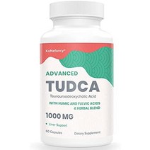 tudca 간 보충제 간 정화를 위한 1000 mg-담즙 염 해독 해독-밀크 엉겅퀴 허브 블렌드 간 소화 건강 비건 캡슐 60개1팩, 60개1개들이