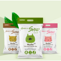 퀸오브샌드 누디 고양이 모래 녹차, 3kg, 3개