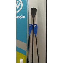 스탠드업 패들 보드 sup 초보 서핑보드 공기주입식 서핑 SUP 입문용 보트, 단일 헤드 알루미늄 패들 검정색과 파란색 랜덤