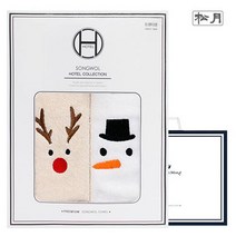 송월타올 루+눈+산 2매케이스+쇼핑백, 눈사람