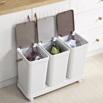 분리수거3단 쓰레기통 캐리어 재활용 이동식, 상세페이지 참조