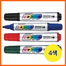 4색 12개입 모나미 보드마카, 색상_흑색(112201)