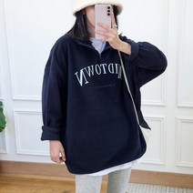 [쏭스타일] 미드타운반집업박스티(기모)