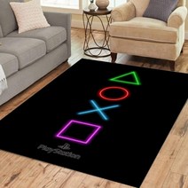 아트 미니 러그 원형 힙한 대형 거실 인테리어 귀여운 침대 식탁 먼지없는 playstation button gamer carpet for living room 현관 가구 mat