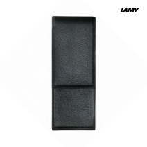 LAMY 소프트 그레인드 레더 펜 케이스 2구, 블랙, 1개