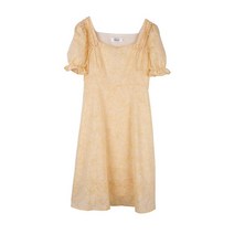 수입 여성 봄 가을 퍼프소매 A라인 반팔 빅사이즈 원피스 77 휴양지 여름 88 간절기 통통 바캉스