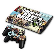 Grand Theft Auto V GTA 5 스킨 스티커 데칼 for PS3 Slim 4000 PlayStation 3 콘솔 및 컨트롤러 For 비닐, 한개옵션1, 07 0586