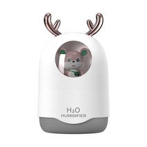 가습기 usb 무음 홈 침실 대귀요미 미니 수분 하이비쥬, 미키마우스-화이트, 내장형 배터리 충전