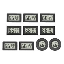 TOP Mini Digital Thermometer Hygrometer Indoor Pack Of 10 Room Temperature And Humidity Meter, 01 Black, 01 Black