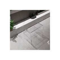 아크릴 투명 사이드 테이블 이동식 미니 간이 트레이 노트북 거실 책상, 아크릴 투명 사이드 테이블 이동식 미니 간이 트레이 노