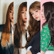 여성 똑딱이 고열사 헤어피스 4가지 스타일 긴머리 패션 가발 (원하는 만큼 선택!)/셀프웨딩 웨딩사진, C컬, M 사이즈 (14cm／똑딱이3개), 내츄럴 브라운