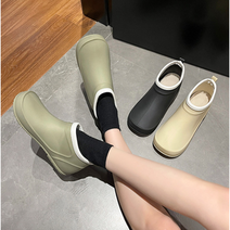 여성 숏 단목 장화 예쁜 방수화 3컬러